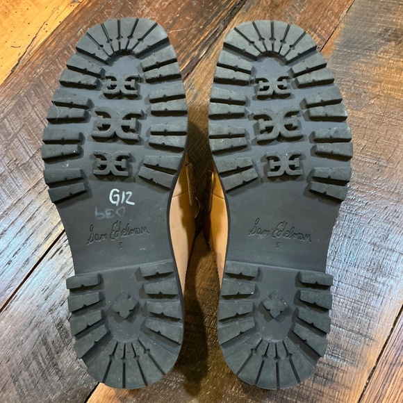 Sam Edelman Lennon Tan Two-Tone Horsebit Loafer Mules Women’s 8 | Chunky Slip-On - Picture 8 of 10